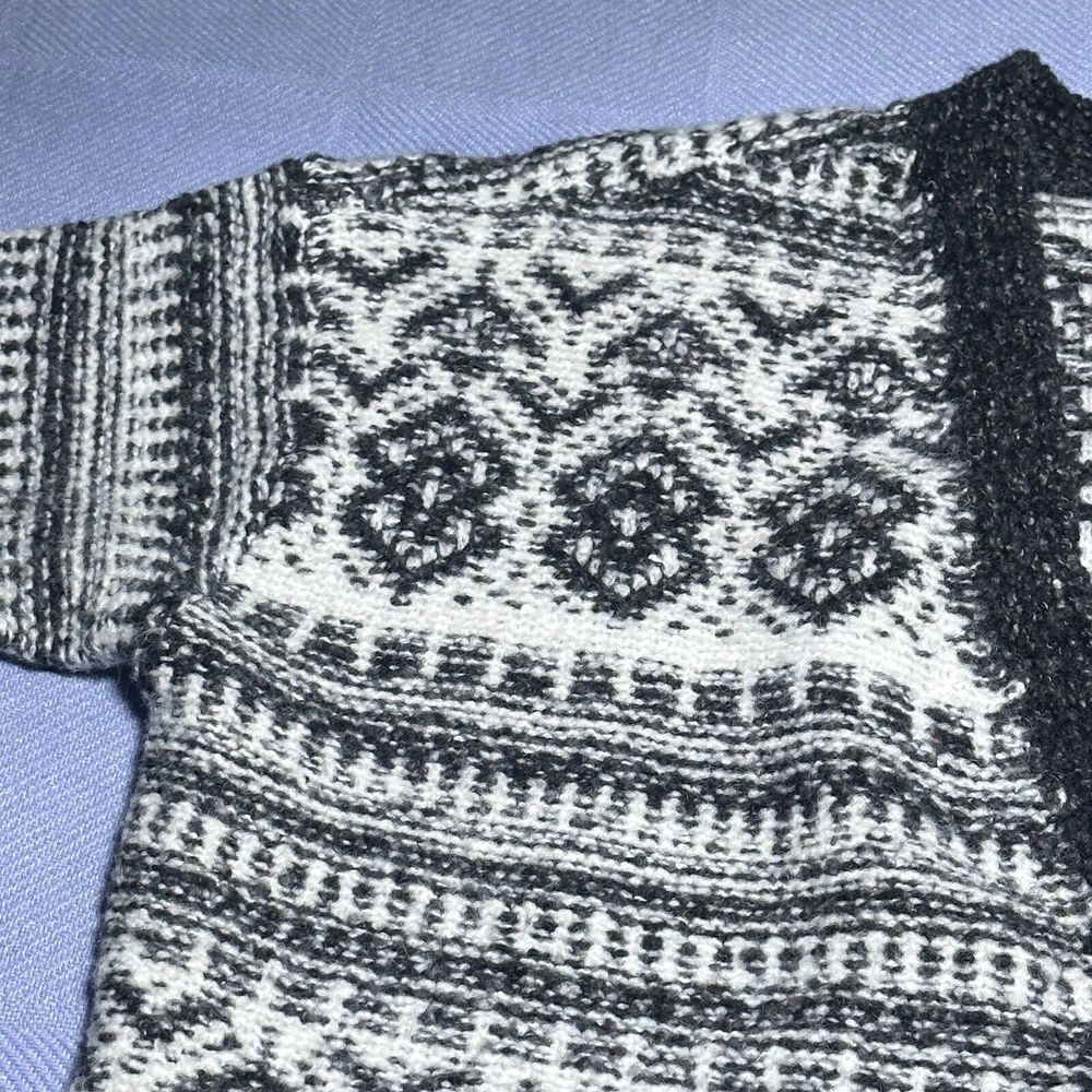 Lucky Brand Float Jacquard Open Front Cardigan Sweater Women's Size Large - Picture 4 of 16